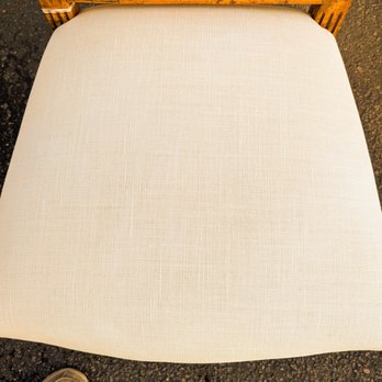 Burrous Brothers Company - Water damaged Linen chair - After cleaning - Carpet Cleaning Near Me - Mill Valley, California Burrous Brothers Company - Water damaged Linen chair - After cleaning - Carpet Cleaning Near Me - Mill Valley, California