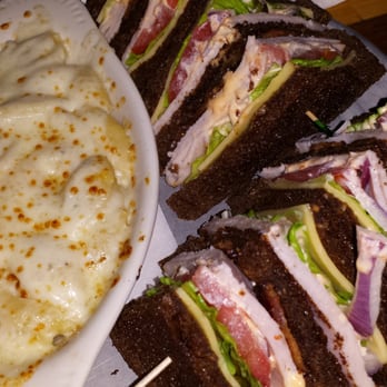 Thinking Man Tavern - Turkey club on pumpernickel, butternut squash mac & cheese - Pubs Near Me - Decatur, Georgia Thinking Man Tavern - Turkey club on pumpernickel, butternut squash mac & cheese - Pubs Near Me - Decatur, Georgia