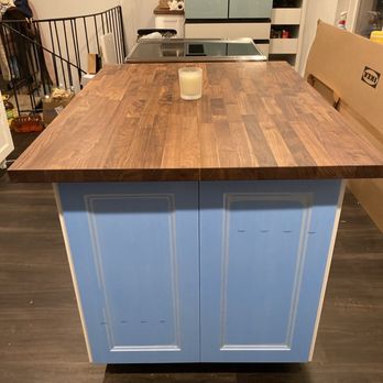 Kovch Construction - Island with butcher block counter - Painters Near Me - Mukilteo , Washington Kovch Construction - Island with butcher block counter - Painters Near Me - Mukilteo , Washington