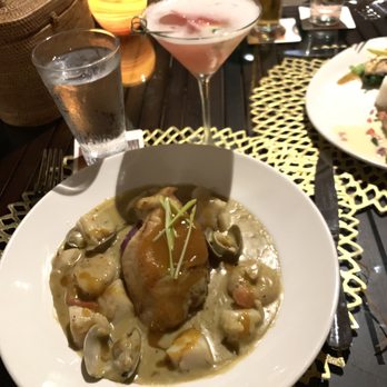 RumFire Poipu Beach - Mango curry opa with the water melon martini in the back - Seafood Near Me - Koloa, Hawaii