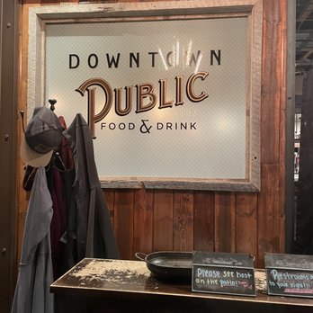 Downtown Public - a sign for a restaurant - New American Near Me - Murrieta, California Downtown Public - a sign for a restaurant - New American Near Me - Murrieta, California