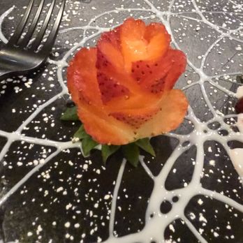 Lujos Cocina Mexicana - Strawberry rose garnish - Mexican Near Me - Gilbert, Arizona Lujos Cocina Mexicana - Strawberry rose garnish - Mexican Near Me - Gilbert, Arizona