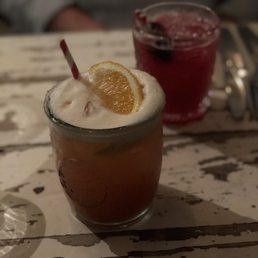 Whiskey Sour and a Belfast Bramble