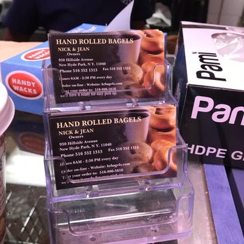 Hand Rolled Bagels - Business card - Bagels Near Me - New Hyde Park, New York Hand Rolled Bagels - Business card - Bagels Near Me - New Hyde Park, New York