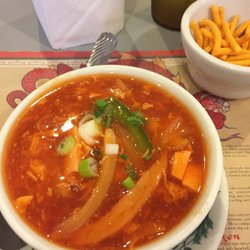Super Wok Chinese Restaurant - Hot and Sour soup. Loaded with ingredients, tasty, not quite authentic but still good