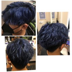 Jenn’s Hair Lounge - Soft perm and deep blue coloring