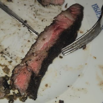 Bluebird - Ribeye is medium on the inside but burnt on the outside - Steakhouses Near Me - Banff, Alberta
