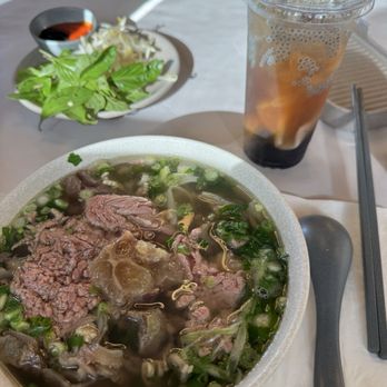 Pho Ha Noi - This is pho rare beef, brisket and tendon. The tendon and full of collagen so I love ordering extra! - Vietnamese Near Me - Cupertino, California Pho Ha Noi - This is pho rare beef, brisket and tendon. The tendon and full of collagen so I love ordering extra! - Vietnamese Near Me - Cupertino, California