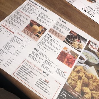 Cheddar's Scratch Kitchen - New 2 sided menu - American Near Me - Gainesville, Georgia