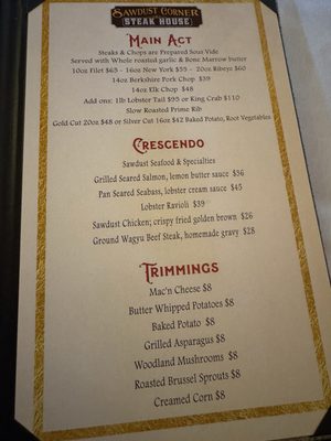 Menu photo 7 Sawdust Corner Steakhouse Virginia City, NV Menu photo 7 Sawdust Corner Steakhouse Virginia City, NV