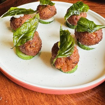 Norah - Larb Croquette (GF) - Vegan Near Me - Portland, Oregon Norah - Larb Croquette (GF) - Vegan Near Me - Portland, Oregon