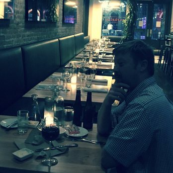 Parkside - Trav pondering the amazing meal he just had. - Seafood Near Me - Austin, Texas