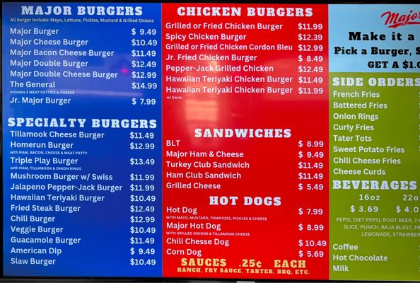 Menu photo 4 Major's Restaurant Yakima, WA
