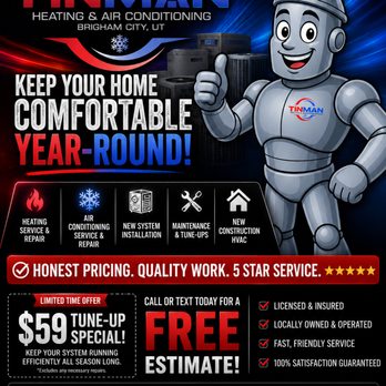 Tinman Heating & Air - Heating & Air Conditioning/HVAC Near Me - Brigham City, Utah Tinman Heating & Air - Heating & Air Conditioning/HVAC Near Me - Brigham City, Utah