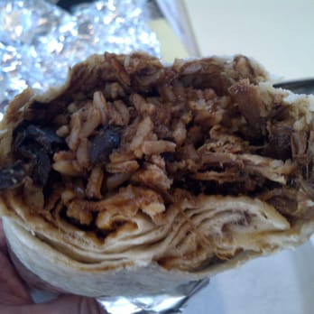 La Mission - Pork mole poblano burrito - meat, rice, beans - Mexican Near Me - Berkeley, California