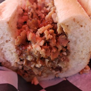 Masterpeace Grill - Tiger steak cross-section - so good! - Cheesesteaks Near Me - Conshohocken, Pennsylvania Masterpeace Grill - Tiger steak cross-section - so good! - Cheesesteaks Near Me - Conshohocken, Pennsylvania