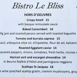 Food menu Food menu