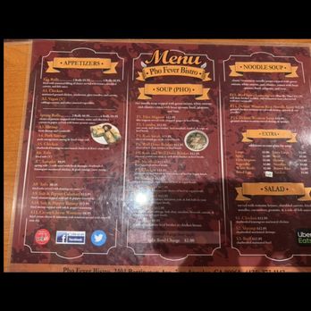 Pho Fever Bistro - Menu - Vietnamese Near Me - West Los Angeles, California Pho Fever Bistro - Menu - Vietnamese Near Me - West Los Angeles, California