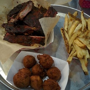 City Barbeque - Full rack of ribs, fries and hush puppies. - Barbeque Near Me - Raleigh, North Carolina City Barbeque - Full rack of ribs, fries and hush puppies. - Barbeque Near Me - Raleigh, North Carolina