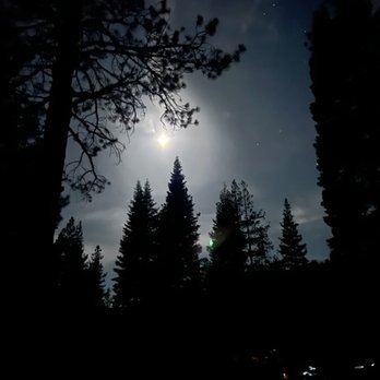 Goose Meadow Campground - View of the moon and night sky - Campgrounds Near Me - Truckee, California Goose Meadow Campground - View of the moon and night sky - Campgrounds Near Me - Truckee, California