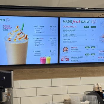 Amazon Fresh - Krispy Kreme menu board, circa Sep 2025. - Grocery Near Me - Schaumburg, Illinois Amazon Fresh - Krispy Kreme menu board, circa Sep 2025. - Grocery Near Me - Schaumburg, Illinois