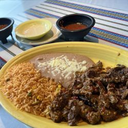 El Sitio Mexican Grill - Cortadillo. Steak with the spicy red sauce. My favorite dish!