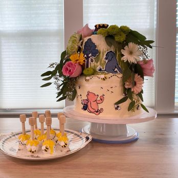 Spoon and Cake - a decorated cake and a plate with candles - Desserts Near Me - Mount Pleasant, South Carolina