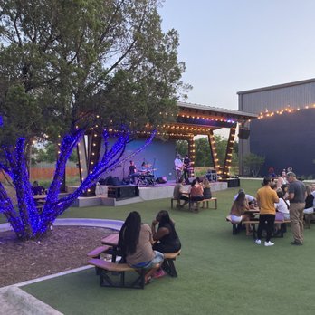 Meanwhile Brewing - Outdoor area for drinking & eating as well as watching stage. - Breweries Near Me - Austin, Texas Meanwhile Brewing - Outdoor area for drinking & eating as well as watching stage. - Breweries Near Me - Austin, Texas