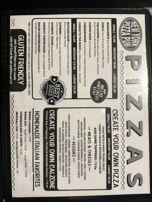 Menu photo 2 New York Pizza Pub New Braunfels, TX