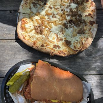 Smoky Mountain Bakers - Meatball sub with banana peppers and the white pizza - Pizza Near Me - Roan Mountain, Tennessee Smoky Mountain Bakers - Meatball sub with banana peppers and the white pizza - Pizza Near Me - Roan Mountain, Tennessee