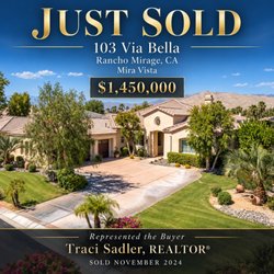 Traci Sadler, REALTOR® - Sold in Mira Vista, Rancho Mirage for $1,450,000 -- Traci Sadler represented the buyer.