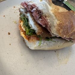 The B and G double meat with chicken cutlets. Can't remember the name, imbascani(?). Soooooooo good.