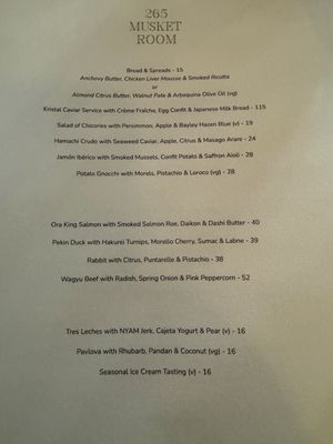 Menu photo 2 The Musket Room New York, NY Menu photo 2 The Musket Room New York, NY