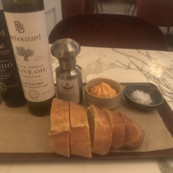 Barbouzard - Bread service! High quality butter and olive oil with piment espelette and salt. But the butter and bread was my favourite! - Mediterranean Near Me - Washington, DC, District of Columbia