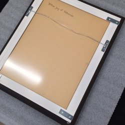 Pitch Black Editions - Fine art framing: Pastel refitting with "Museum Glass" and plexi-glass backing to see signature.