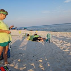 Share The Beach - On the beach, listening for hatchlings :-)