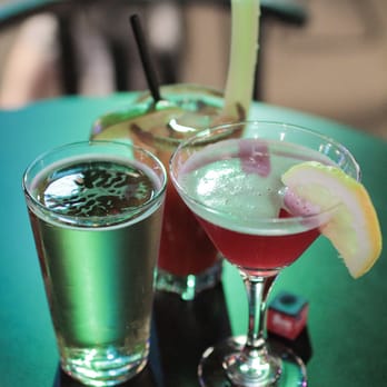 Flea Whiskey's - two different drinks on a table - Pool Halls Near Me - Winnipeg, Manitoba