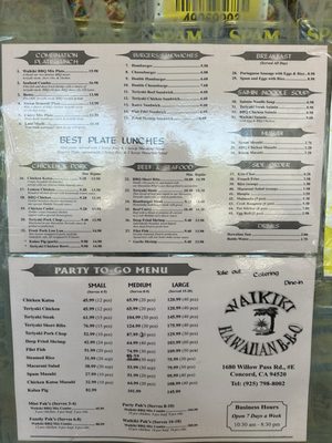 Menu photo 1 Waikiki Hawaiian BBQ Concord, CA