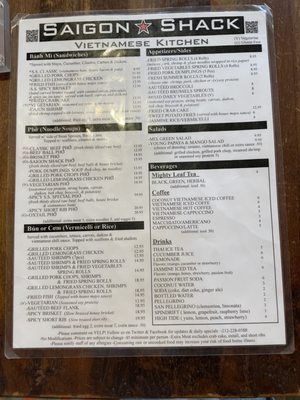 Menu photo 7 Saigon Shack New York, NY