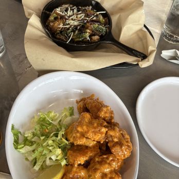 The Brass Tap - Crispy Brussels sprouts and boom boom shrimp - Wine Bars Near Me - Olivette, Missouri The Brass Tap - Crispy Brussels sprouts and boom boom shrimp - Wine Bars Near Me - Olivette, Missouri