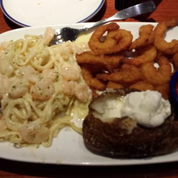 Red Lobster - Shrimp Linguini Alfredo and Hand-Breaded Shrimp as part of Endless Shrimp - Seafood Near Me - Chesterfield, Missouri