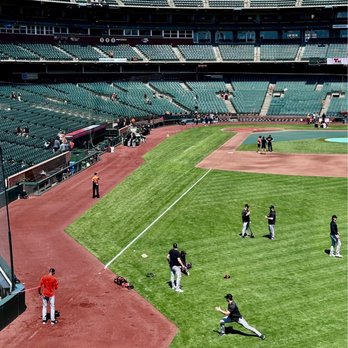 Oracle Park - Come early (entry allowed 90 min before game time) and watch the players relaxed and preparing for their game. - Stadiums & Arenas Near Me - San Francisco, California Oracle Park - Come early (entry allowed 90 min before game time) and watch the players relaxed and preparing for their game. - Stadiums & Arenas Near Me - San Francisco, California
