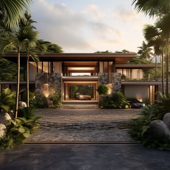 Drury Architects - Lobby Building Design - Residential Village Drop-off - Architects Near Me - West Hollywood, California