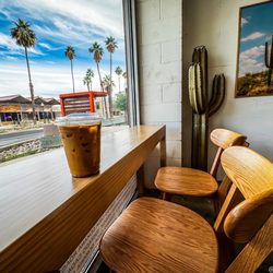 Saguaro Coffee - Nice little seating area looking out.