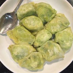 Boiled chive and shrimp dumplings Boiled chive and shrimp dumplings