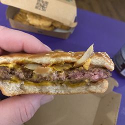 McDonald's - Half raw meat, the other half was like shoe leather.
