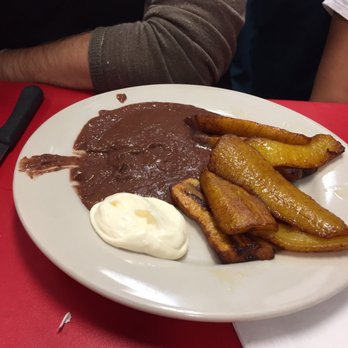 Ines Place Restaurant - Plantains with beans and sour cream - Salvadoran Near Me - Fairfax, Virginia Ines Place Restaurant - Plantains with beans and sour cream - Salvadoran Near Me - Fairfax, Virginia