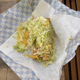 Dos taquitos with everything.