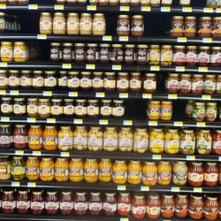 Gary's Super Foods - Bog section of Amish jams, jellies, pickles, even smoked eggs