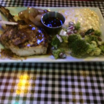 Royers Round Top Cafe - Center cut pork chop with broccoli salad & creamed corn, $15. - Cafes Near Me - Round Top, Texas Royers Round Top Cafe - Center cut pork chop with broccoli salad & creamed corn, $15. - Cafes Near Me - Round Top, Texas